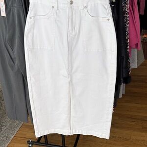 White Denim pencil Skirt